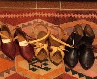 Beautiful pierce-work shoes, pattens, and ankle boots by Graziano Dal Barco. 